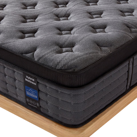 12 &14 Inch Hybrid Gel Memory Foam & Pocket Springs Mattress, Black