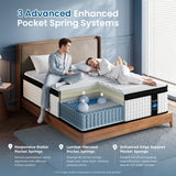 Inofia 10&12&14 Inch Luxury Innerspring and Memory Foam Hybrid Mattress