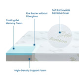 Inofia 4.5 Inch Sofa Bed Mattress with Ultra Soft Removable Cover for Couch Beds (Sofa Not Included)
