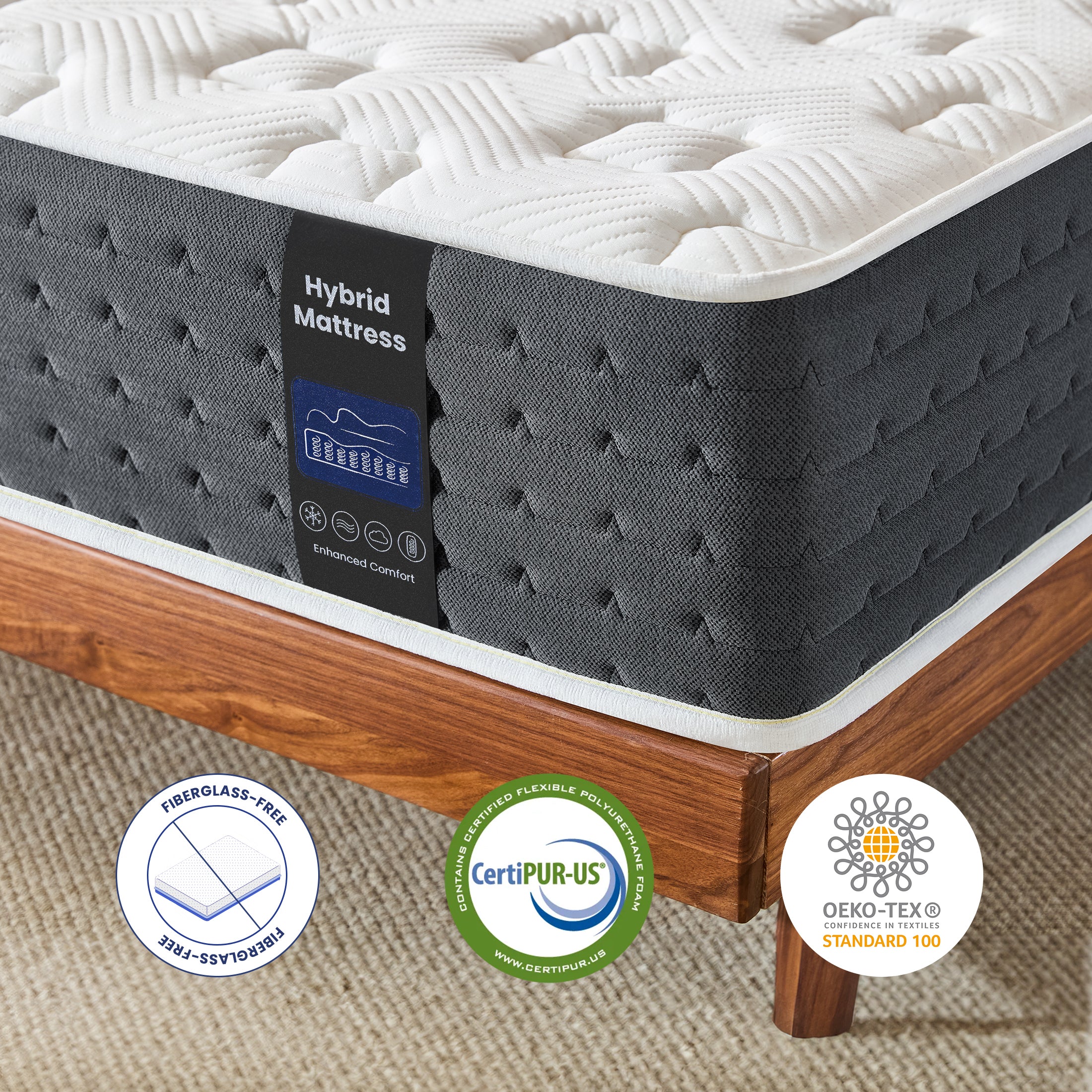 Inofia 10" & 11" Original Comfort Cooling Memory Foam Hybrid Marress