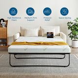 Inofia 4.5 Inch Sofa Bed Mattress with Ultra Soft Removable Cover for Couch Beds (Sofa Not Included)