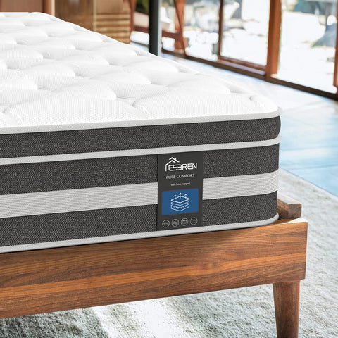 Eseren 8&12 Inch Hybrid Mattress Gel Memory Foam with Pocket Spring