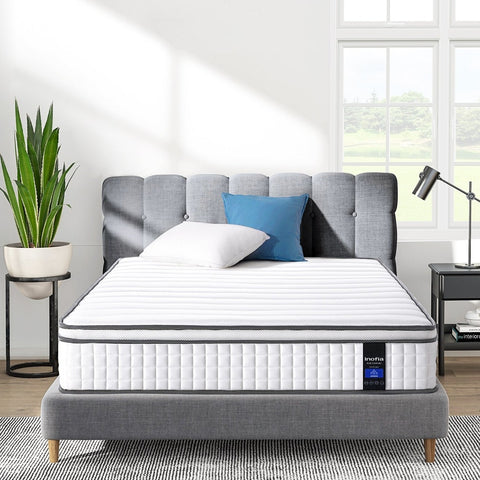 Inofia 10 Inch Premium Breathable Memory Foam and Spring Hybrid Mattress