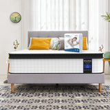 Inofia 12 Inch Hybrid Mattress with Waterproof Bamboo Mattress Protector