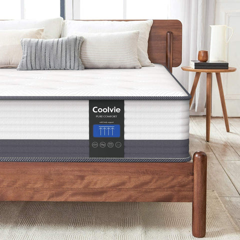 Coolvie 10 Inch Gel Memory Foam Hybrid Mattress - inofia